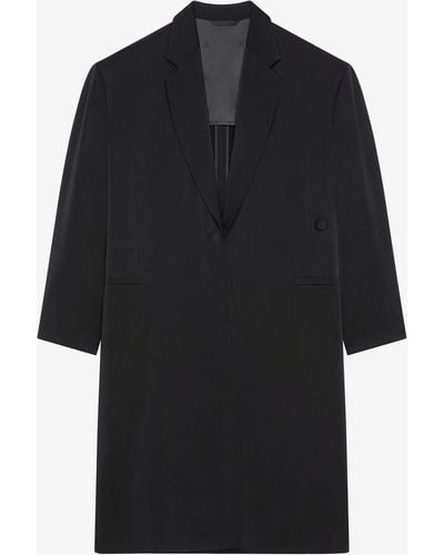 Givenchy Manteau en crêpe et satin - Noir