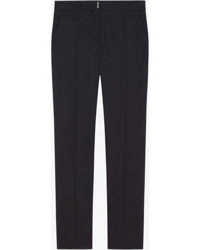 Givenchy Pantaloni tailleur slim in lana e mohair - Nero