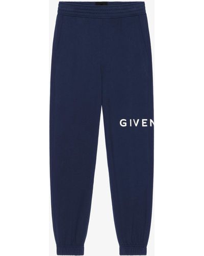 Givenchy Pantalon de jogging slim Archetype en molleton - Bleu