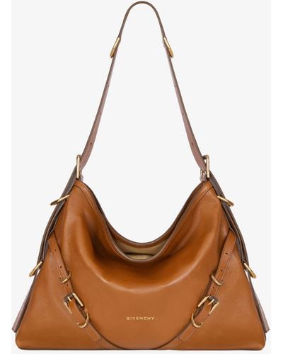Givenchy Medium Voyou Bag In Leather - Brown