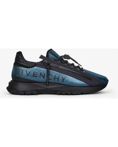 Givenchy Runners Spectre en cuir laminé avec zip - Bleu