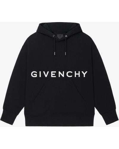 Givenchy Felpa con cappuccio 4G in tessuto garzato - Nero