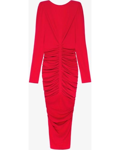Givenchy Ruched Dress - Red