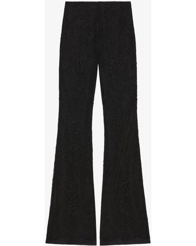 Givenchy Pantalon évasé en dentelle - Noir