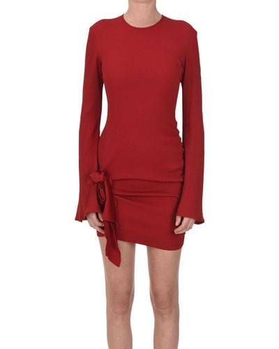 Blumarine Envers Satin Dress - Red