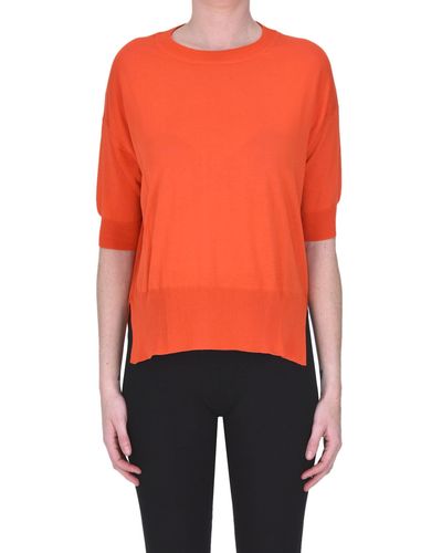 Aragona Short Sleeves Pullover - Orange