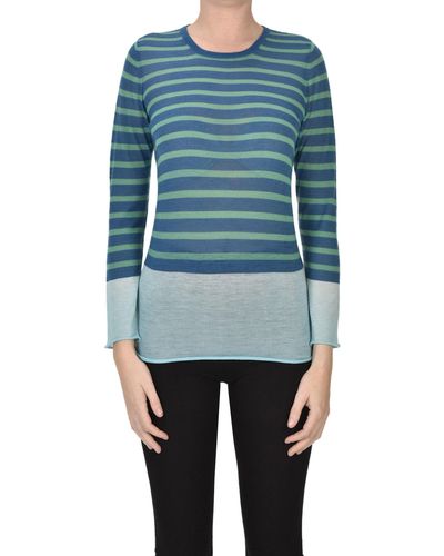 Mirror In The Sky Pullover a righe - Blu