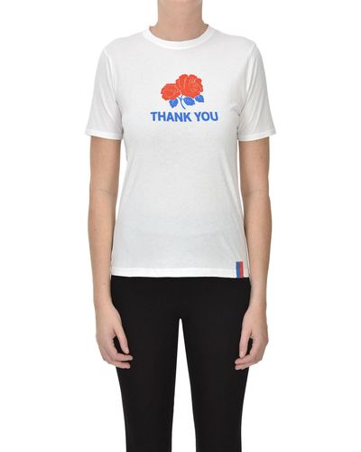Kule T-shirt Thank You - Bianco