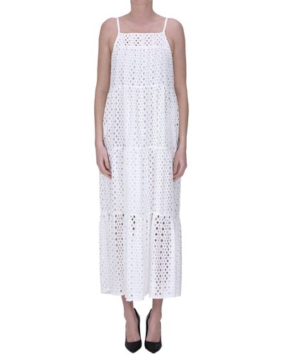 Alpha Studio Sangallo Lace Long Dress - White