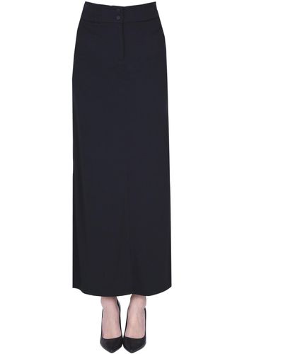 Nenette Jersey Long Skirt - Blue