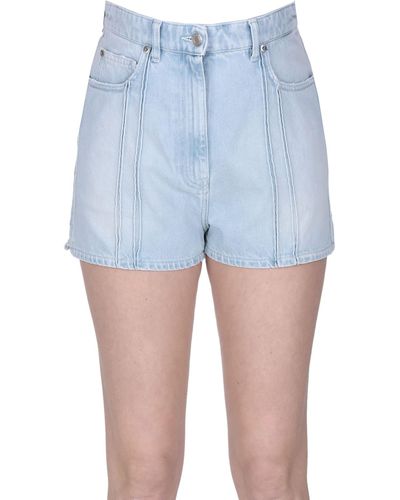 IRO Shorts in denim con impunture - Blu
