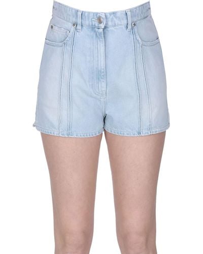 IRO Denim Shorts With Stitching - Blue