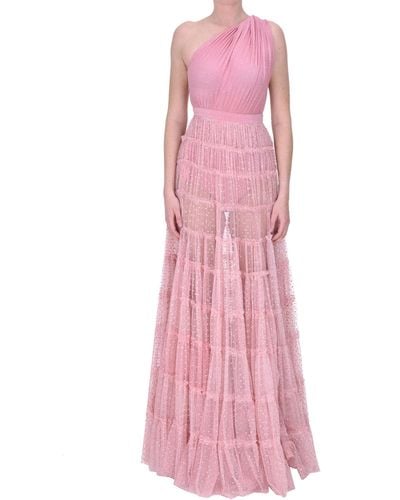 Elisabetta Franchi One Shoulder Party Dress - Pink