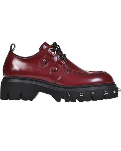 N°21 Studded Creeper Shoes - Red