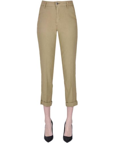 CIGALA'S Linen And Cotton Chino Pants - Natural