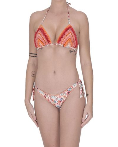 Miss Bikini Bikini con inserti crochet - Rosa