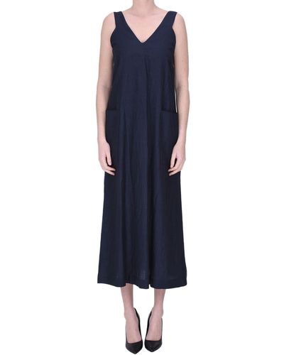 Alpha Studio Linen Dress - Blue