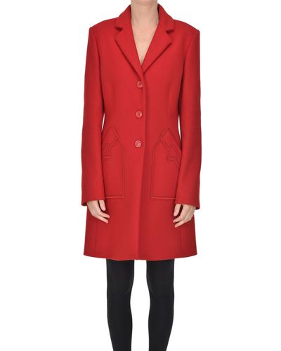 Love Moschino Wool-blend Coat - Red