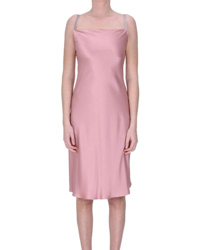 Antonelli Satin Slip Dress - Pink