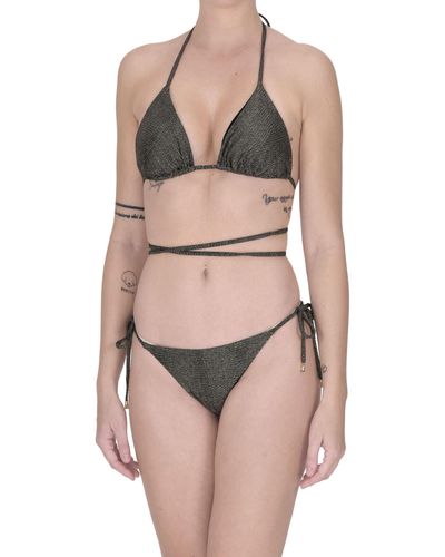 Miss Bikini Lurex Triangle Bikini - Metallic