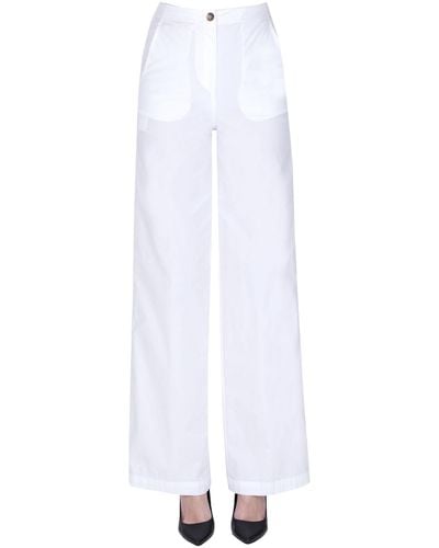 Kiltie Pantaloni ampi in cotone - Bianco