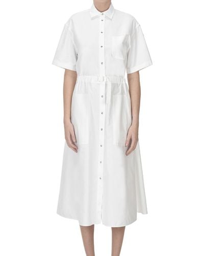 Moncler Cotton Shirt Dress - White