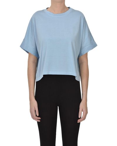 Jucca Cropped Wide T-shirt - Blue