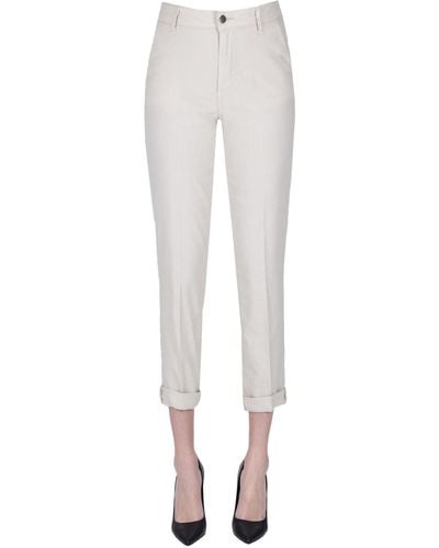 CIGALA'S Linen And Cotton Chino Pants - White