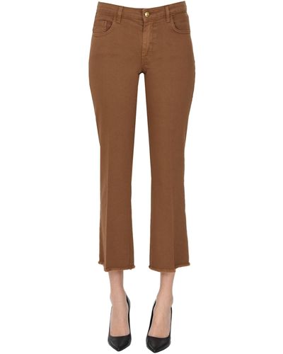 Fay Cropped Jeans - Brown