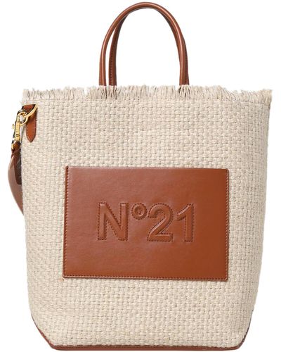 N°21 Vertical Shopper Bag - Natural
