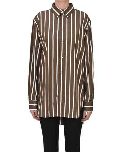 Polo Ralph Lauren Striped Cotton Shirt - Brown