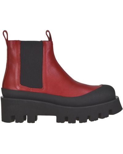 Paloma Barceló Celine Chelsea Ankle Boots - Red