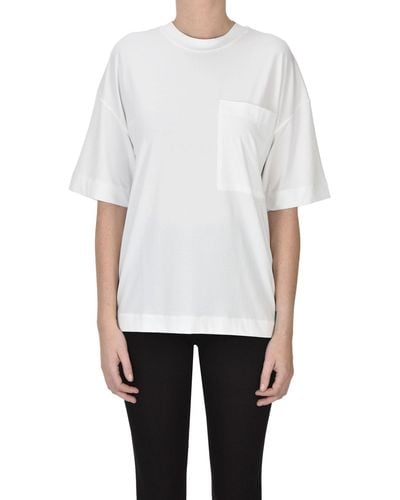 Alpha Studio T-shirt oversize in cotone - Bianco