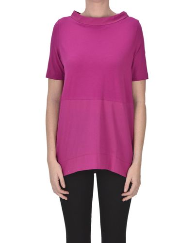 Alpha Studio Cowl Neckline T-shirt - Pink