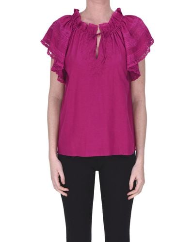 Vanessa Bruno Blusa ricamata - Rosa