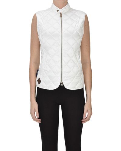 Husky Quilted Gilet - White