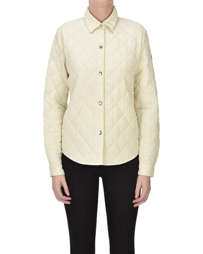 Husky Quilted Shirt Jacket - White