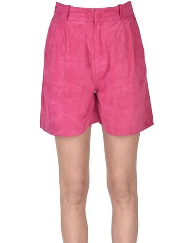 Arma Shorts in suede - Rosa