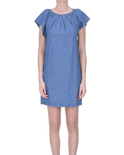 Vanessa Bruno Mini abito in cotone effetto denim - Blu