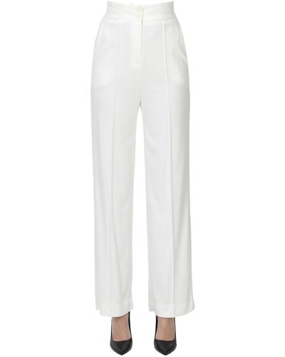 Nenette Viscose Jersey Pants - White