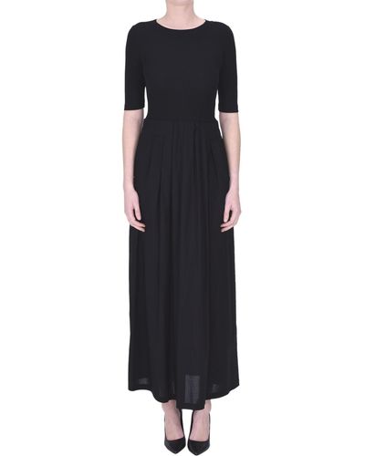Alpha Studio Cotton Long Dress - Black