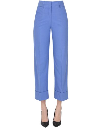 Peserico Cotton Chino Pants - Blue