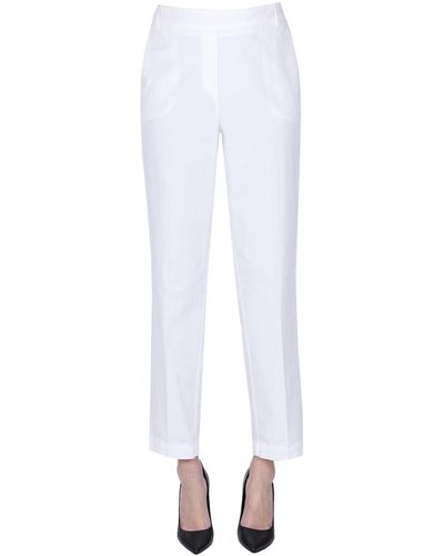 Kiltie Pantaloni in cotone e - Bianco
