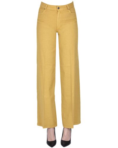 CIGALA'S Jeans in misto lino - Giallo