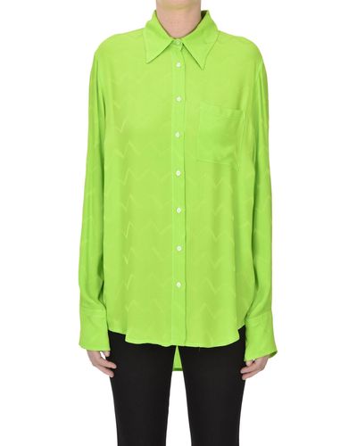 Seventy Jacquard Viscose Shirt - Green