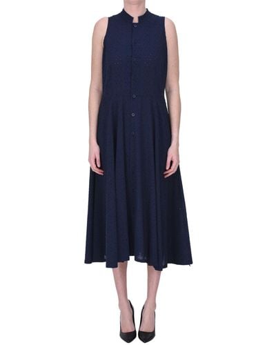 Labo.art Sangallo Lace Shirt Dress - Blue