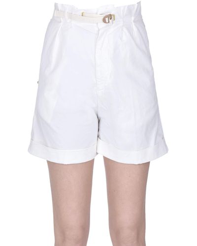 White Sand Cameron Cotton Shorts - White