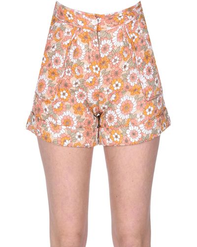 Antik Batik Shorts trapuntati stampa floreale - Rosa