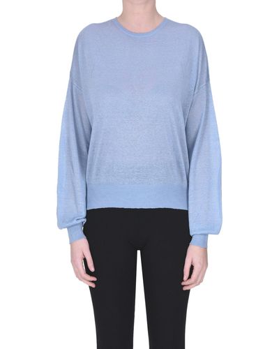 Theory Extrafine Knit Pullover - Blue