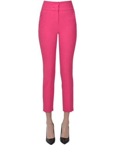 Blugirl Blumarine Stretch Crepè Pants - Pink